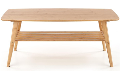 Halmar ława MENDOZA prostokątna z półką naturalny lite drewno bambusowe 120x60 Halmar ława MENDOZA prostokątna z półką naturalny lite drewno bambusowe 120x60