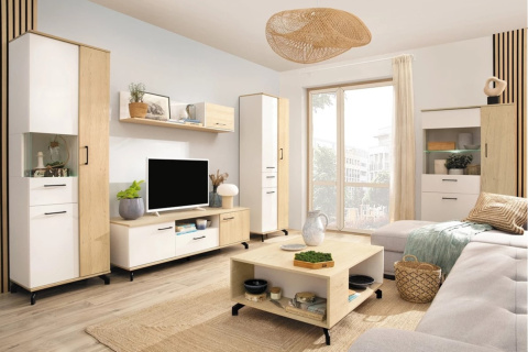KOMODA MŁODZIEŻOWA Z SZUFLADAMI MEBLAR MADISON System MD10 - biały / dąb biszkoptowy płyta laminowana obrzeża ABS KOMODA MŁODZIEŻOWA Z SZUFLADAMI MEBLAR MADISON System MD10 - biały / dąb biszkoptowy płyta laminowana obrzeża ABS