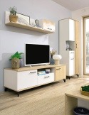 WITRYNA REGAŁ MŁODZIEŻOWY MADISON System MD3 Meblar - biały / dąb biszkoptowy PŁYTA LAMINOWANA OBRZEŻA ABS DO SALONU DO POKOJU WITRYNA REGAŁ MŁODZIEŻOWY MADISON System MD3 Meblar - biały / dąb biszkoptowy PŁYTA LAMINOWANA OBRZEŻA ABS DO SALONU DO POKOJU