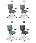 Entelo Perto Biały Antara 03 rozmiar 6 - Zdrowotne KRZESŁO dla kręgosłupa, ortopedyczne - fotel obrotowy do biurka