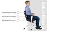 Entelo Uni Antara 03 rozmiar 6 - Zdrowotne KRZESŁO dziecięce dla kręgosłupa, ortopedyczne - fotel obrotowy do biurka dla dzieci