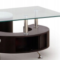 Halmar ława NINA/HU wenge MDF laminat, szkło 130x70 Halmar ława NINA/HU wenge MDF laminat, szkło 130x70