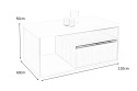 Halmar ława PANTERA kolor dąb sonoma/biały 110x60 Halmar ława PANTERA kolor dąb sonoma/biały 110x60