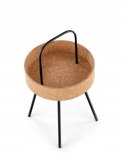 Halmar ława MASHA MDF+korek naturalny/czarny fi 38
