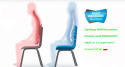Entelo Duo Biały Storia 33 rozmiar 6 - Zdrowotne KRZESŁO dla kręgosłupa, ortopedyczne - fotel obrotowy do biurka dla dzieci