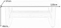 Halmar ława SPINOLA naturalny-drewno bambus 120x57 Halmar ława SPINOLA naturalny-drewno bambus 120x57