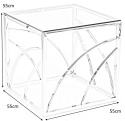 Halmar ława UNIVERSE KWADRAT stelaż - srebrny, szkło - dymiony Halmar ława UNIVERSE KWADRAT stelaż - srebrny, szkło - dymiony