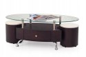 Halmar ława+2 pufy STELLA wenge-MDF laminat 120x65 Halmar ława+2 pufy STELLA wenge-MDF laminat 120x65