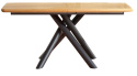 STÓŁ ROZKŁADANY DERRICK 160-200x90 PROSTOKĄTNY MDF okleina naturalna DĄB naturalny / NOGI STAL malowana proszkowo CZARNE HALMAR STÓŁ ROZKŁADANY DERRICK 160-200x90 PROSTOKĄTNY MDF okleina naturalna DĄB naturalny / NOGI STAL malowana proszkowo CZARNE HALMAR