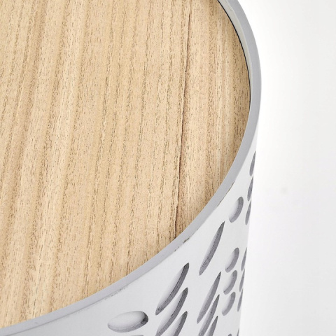 Halmar ława ALBA zestaw 2 z pojemnikiem MDF lakierowany lite drewno biały / popielaty fi39 i fi35 Halmar ława ALBA zestaw 2 z pojemnikiem MDF lakierowany lite drewno biały / popielaty fi39 i fi35