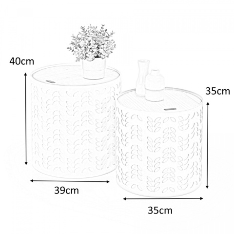 Halmar ława ALBA zestaw 2 z pojemnikiem MDF lakierowany lite drewno biały / popielaty fi39 i fi35 Halmar ława ALBA zestaw 2 z pojemnikiem MDF lakierowany lite drewno biały / popielaty fi39 i fi35