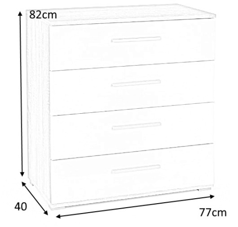 KOMODA LIMA KM-3 Halmar DĄB SONOMA / BIAŁA WYSOKI POŁYSK PŁYTA LAMINOWANA OBRZEŻA ABS KOMODA LIMA KM-3 Halmar DĄB SONOMA / BIAŁA WYSOKI POŁYSK PŁYTA LAMINOWANA OBRZEŻA ABS