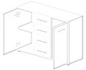 KOMODA LIMA KM-4 Z SZUFLADAMI DĄB SONOMA / BIAŁY POŁYSK 116x40 płyta meblowa laminowana OBRZEŻA ABS Halmar KOMODA LIMA KM-4 Z SZUFLADAMI DĄB SONOMA / BIAŁY POŁYSK 116x40 płyta meblowa laminowana OBRZEŻA ABS Halmar