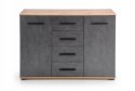 Halmar komoda LIMA KM-4 dąb wotan/popielaty 116x40 płyta meblowa laminowana obrzeża ABS z szufladami Halmar komoda LIMA KM-4 dąb wotan/popielaty 116x40 płyta meblowa laminowana obrzeża ABS z szufladami