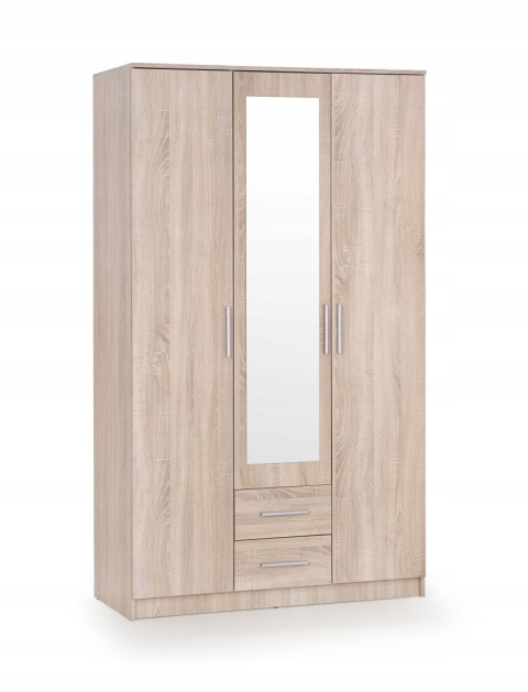 Halmar szafa trzydrzwiowa LIMA S3 dąb sonoma / lustro płyta meblowa laminowana obrzeża ABS Halmar szafa trzydrzwiowa LIMA S3 dąb sonoma / lustro płyta meblowa laminowana obrzeża ABS