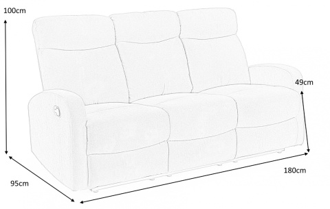 Halmar sofa OSLO 3S zestaw wypoczynkowy 3S ciemny popiel Halmar sofa OSLO 3S zestaw wypoczynkowy 3S ciemny popiel