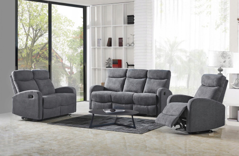 Halmar sofa OSLO 3S zestaw wypoczynkowy 3S ciemny popiel Halmar sofa OSLO 3S zestaw wypoczynkowy 3S ciemny popiel