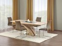 Halmar stół rozkładany SANDOR dąb sonoma MDF lakier 160-220x90 stal nierdzewna do jadalni Halmar stół rozkładany SANDOR dąb sonoma MDF lakier 160-220x90 stal nierdzewna do jadalni