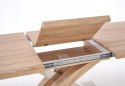 Halmar stół rozkładany SANDOR dąb sonoma MDF lakier 160-220x90 stal nierdzewna do jadalni Halmar stół rozkładany SANDOR dąb sonoma MDF lakier 160-220x90 stal nierdzewna do jadalni