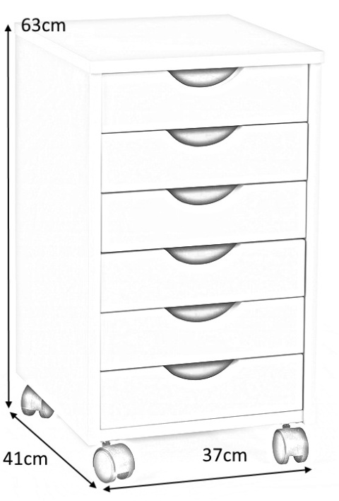 Halmar kontenerek SIMON 2 biały MDF laminat+ABS Halmar kontenerek SIMON 2 biały MDF laminat+ABS
