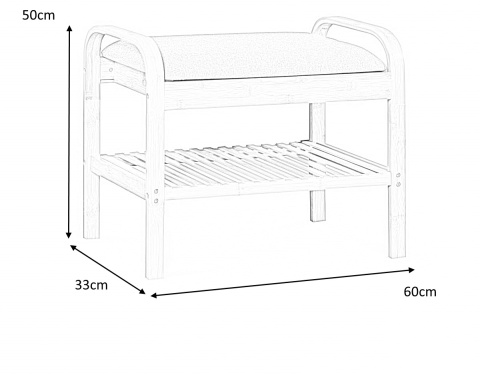 Halmar ST12 ławka / stojak na buty drewno lite bambusowe naturalny - tapicerka tkanina popielaty ze schowkiem Halmar ST12 ławka / stojak na buty drewno lite bambusowe naturalny - tapicerka tkanina popielaty ze schowkiem