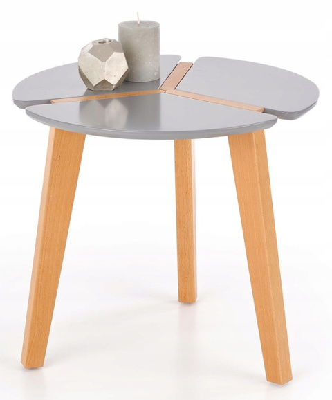 Halmar ława ZETA popiel MDF lakier, drewno buk fi50 Halmar ława ZETA popiel MDF lakier, drewno buk fi50