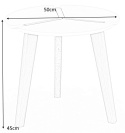 Halmar ława ZETA popiel MDF lakier, drewno buk fi50 Halmar ława ZETA popiel MDF lakier, drewno buk fi50