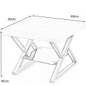 ŁAWA XENA KWADRAT ZE SZKLANĄ PÓŁKĄ MDF okleinowany DĄB NATURALNY /podstawa CZARNA stal malowana proszkowo 60x60 Halmar ŁAWA XENA KWADRAT ZE SZKLANĄ PÓŁKĄ MDF okleinowany DĄB NATURALNY /podstawa CZARNA stal malowana proszkowo 60x60 Halmar