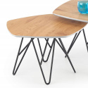 Halmar ława ZERO zestaw 2 dąb złoty/czarny 75x75 MDF laminowany MDF lakierowany stal malowana proszkowo Halmar ława ZERO zestaw 2 dąb złoty/czarny 75x75 MDF laminowany MDF lakierowany stal malowana proszkowo
