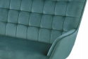 Halmar sofa kanapa tapicerowana CASTEL 2XL velvet ciemny zielony/ nogi złoty stal chromowana Halmar sofa kanapa tapicerowana CASTEL 2XL velvet ciemny zielony/ nogi złoty stal chromowana