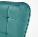 Halmar sofa kanapa tapicerowana CASTEL 2XL velvet ciemny zielony/ nogi złoty stal chromowana Halmar sofa kanapa tapicerowana CASTEL 2XL velvet ciemny zielony/ nogi złoty stal chromowana