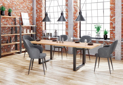 Halmar stół RADUS 120x78 drewno lite - dębowe kolor: dąb naturalny Halmar stół RADUS 120x78 drewno lite - dębowe kolor: dąb naturalny