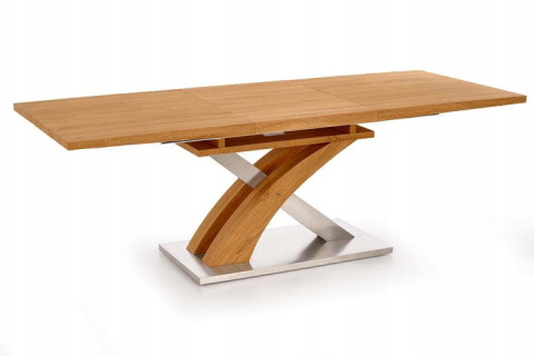 STÓŁ ROZKŁADANY PROSTOKĄTNY SANDOR Halmar MDF LAMINOWANY DĄB ZŁOTY 160-220x90 STAL NIERDZEWNA DO JADALNI STÓŁ ROZKŁADANY PROSTOKĄTNY SANDOR Halmar MDF LAMINOWANY DĄB ZŁOTY 160-220x90 STAL NIERDZEWNA DO JADALNI