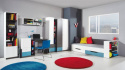 Meblar Meble młodzieżowe Komoda TABLO System TA7 - Grafit / Biały Lux / Atlantic płyta laminowana obrzeża ABS szuflady półki Meblar Meble młodzieżowe Komoda TABLO System TA7 - Grafit / Biały Lux / Atlantic płyta laminowana obrzeża ABS szuflady półki
