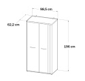 Meble Forte TULUZA TUZS821B-C843 Szafa ubraniowa Biały/Dąb Artisan Meble Forte TULUZA TUZS821B-C843 Szafa ubraniowa Biały/Dąb Artisan