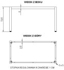 STELAŻ DO BIURKA RAMOWY NY-A057/156/K - 156x66 cm, biały