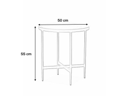 SIGNAL ŁAWA STOLIK DOLORES C BIAŁY EFEKT MARMURU / SZARY FI 50