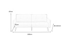 Halmar sofa CORNER rozkładana z funkcją narożnika niebieska tkanina drewno lite czarny Halmar sofa CORNER rozkładana z funkcją narożnika niebieska tkanina drewno lite czarny