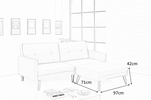 Halmar sofa CORNER rozkładana z funkcją narożnika niebieska tkanina drewno lite czarny Halmar sofa CORNER rozkładana z funkcją narożnika niebieska tkanina drewno lite czarny