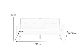 Halmar sofa kanapa CORNER rozkładana z funkcją narożnika popiel