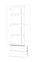 REGAŁ SZAFA DWUDRZWIOWA Z SZUFLADAMI LIMA REG2 Halmar DĄB SONOMA MDF PŁYTA LAMINOWANA OBRZEŻA ABS REGAŁ SZAFA DWUDRZWIOWA Z SZUFLADAMI LIMA REG2 Halmar DĄB SONOMA MDF PŁYTA LAMINOWANA OBRZEŻA ABS