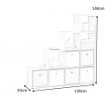 Halmar regał LUINI dąb sonoma-MDF laminowany139x33 Halmar regał LUINI dąb sonoma-MDF laminowany139x33