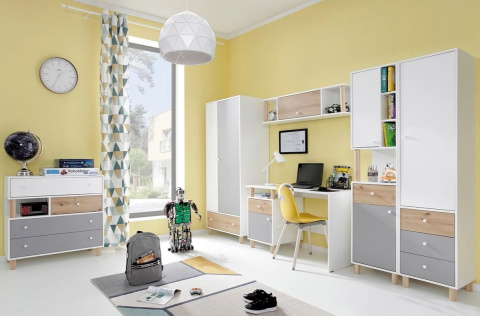 SZAFKA RTV KOMODA NISKA Meblar FARO System FR8 - Biały Lux / Dąb Artisan / Szary SZAFKA RTV KOMODA NISKA Meblar FARO System FR8 - Biały Lux / Dąb Artisan / Szary