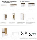 Meble Forte TULUZA TUZB01-C844 Półka wisząca Biały/Dąb Artisan Meble Forte TULUZA TUZB01-C844 Półka wisząca Biały/Dąb Artisan