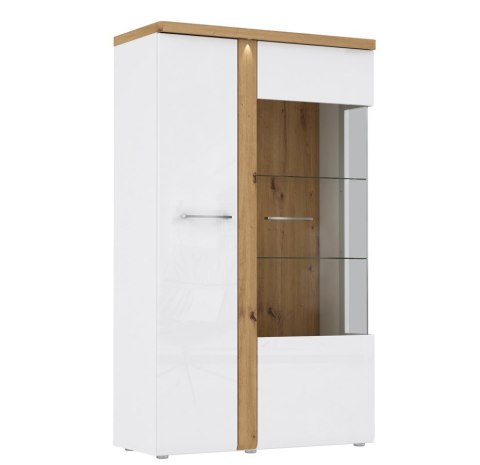 Meble Forte TULUZA TUZV621B-C843 Witryna Biały/Dąb Artisan Meble Forte TULUZA TUZV621B-C843 Witryna Biały/Dąb Artisan
