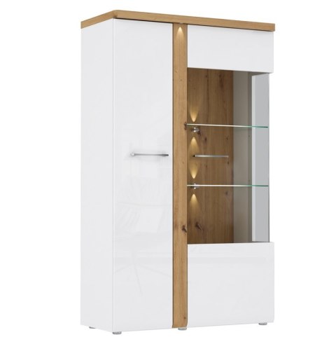 Meble Forte TULUZA TUZV621B-C843 Witryna Biały/Dąb Artisan Meble Forte TULUZA TUZV621B-C843 Witryna Biały/Dąb Artisan