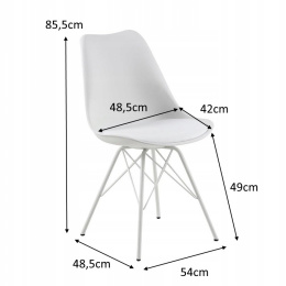 ACTONA Krzesło Eris PP białe/białe