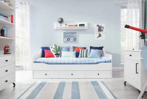 ŁAWA Z PÓŁKĄ STOLIK MEBLAR Bergen System BE10 - Biały Lux / Biały wysoki połysk PŁYTA LAMINOWANA DO SALONU POKOJU DLA DZIECKA ŁAWA Z PÓŁKĄ STOLIK MEBLAR Bergen System BE10 - Biały Lux / Biały wysoki połysk PŁYTA LAMINOWANA DO SALONU POKOJU DLA DZIECKA