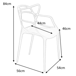 D2.DESIGN Krzesło Lexi szare insp. Master chair