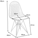 D2.DESIGN Krzesło Net czarne /czarna poj. poduszka D2.DESIGN Krzesło Net czarne /czarna poj. poduszka